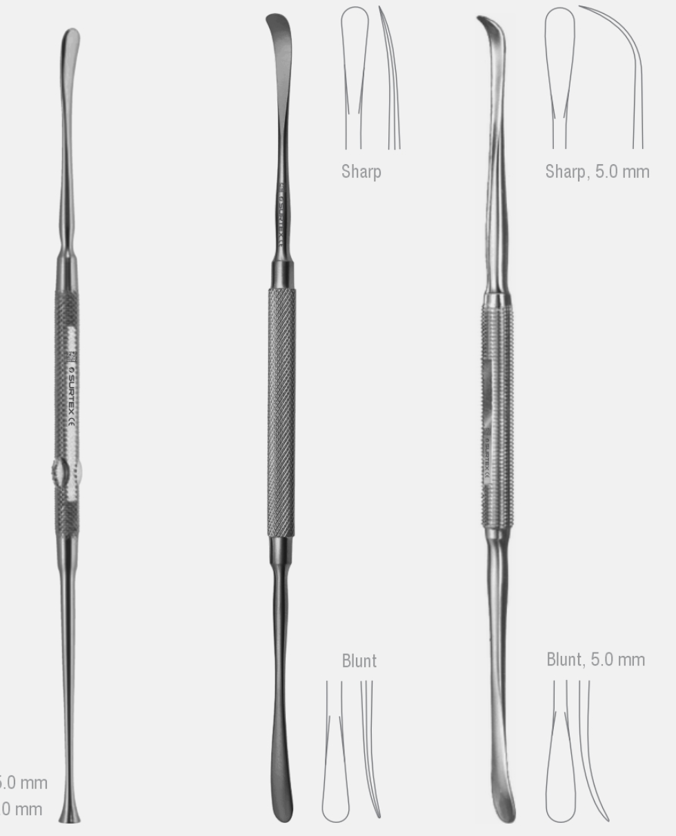 <p>It is a double ended elevator used to elevate the bone or elevate the periosteum from the bone.</p>