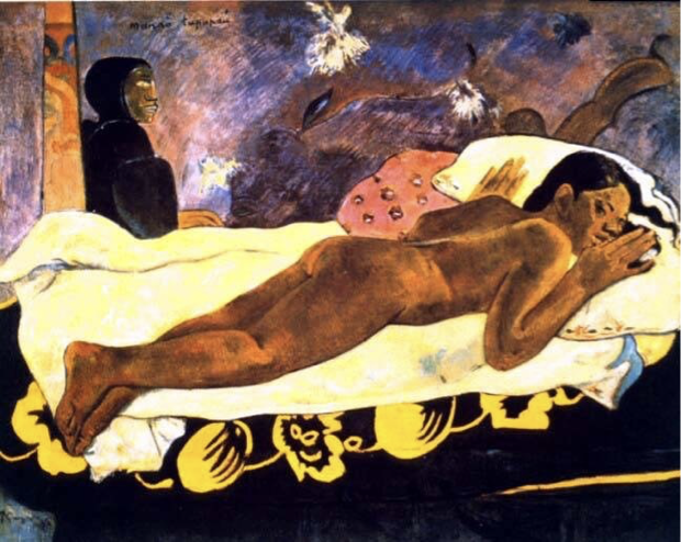 <p>Paul Gauguin. Spirit of the Dead Watching. French Symbolism/ Post-Impressionism</p>