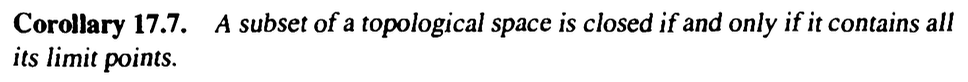 <p>A subset of a Topological space is closed iff…</p>