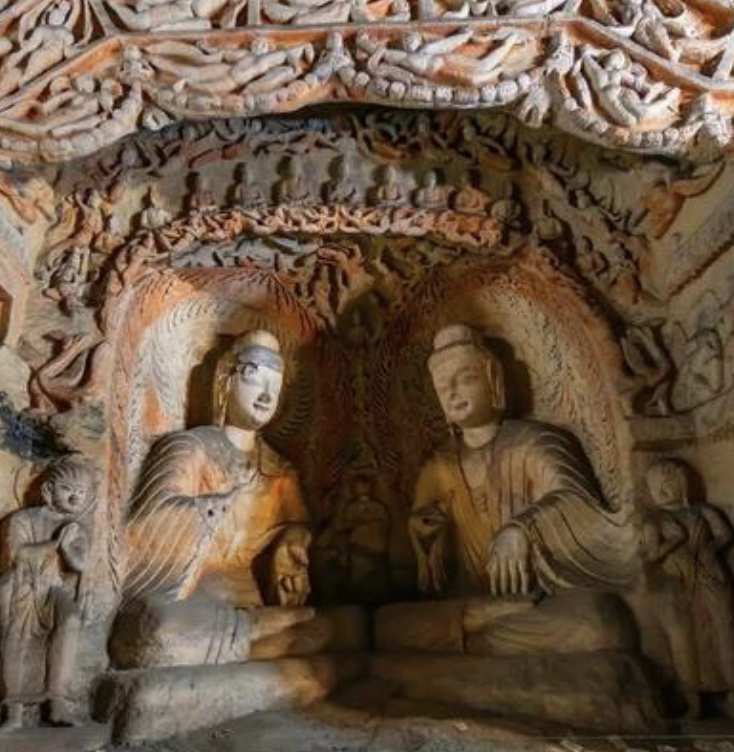 <p>Twin Buddha Niche (cave 3 Yungang Grottoes in Pingcheng)</p>