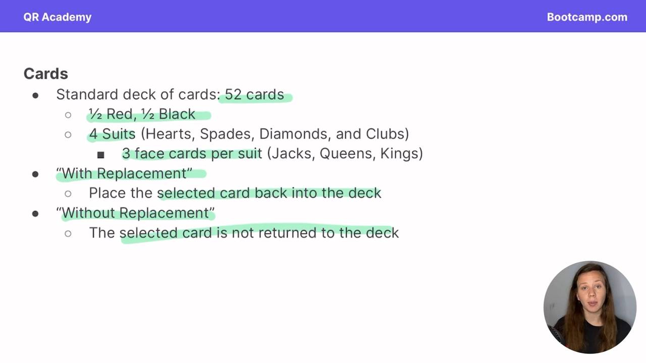 <p>4</p><p></p><p>spades and clubs are black</p><p>diamonds and hearts are red </p>