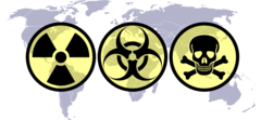 <p>WMD; a weapon which has the capability to kill large numbers of people and decimate large swaths of land</p>