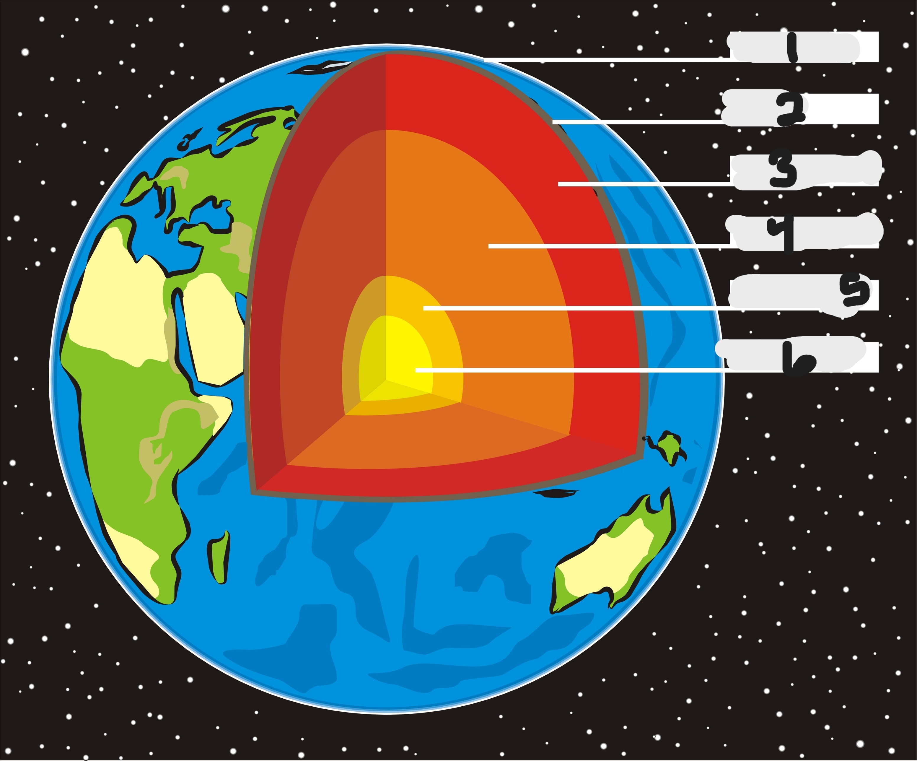 <p>identify the layers of the geosphere</p><p></p>