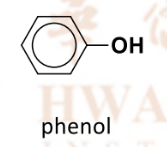 <p>-OH DIRECTLY attached to an aromatic ring</p>