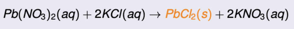 <p>Precipitation reactions</p>