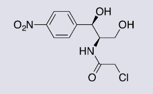 <ul><li><p>Originally isolated from S. venezuela now synthetic.</p></li><li><p>Binds to 50s subunit preventing the elongation of the peptide chain.</p></li><li><p>Potent and <mark data-color="yellow" style="background-color: yellow; color: inherit;">broad spectrum</mark>. Used in typhoid and for eye infections</p></li><li><p>Very toxic to the bone marrow</p></li><li><p>Toxic metabolism in babies (grey baby syndrome)</p></li></ul><p></p>