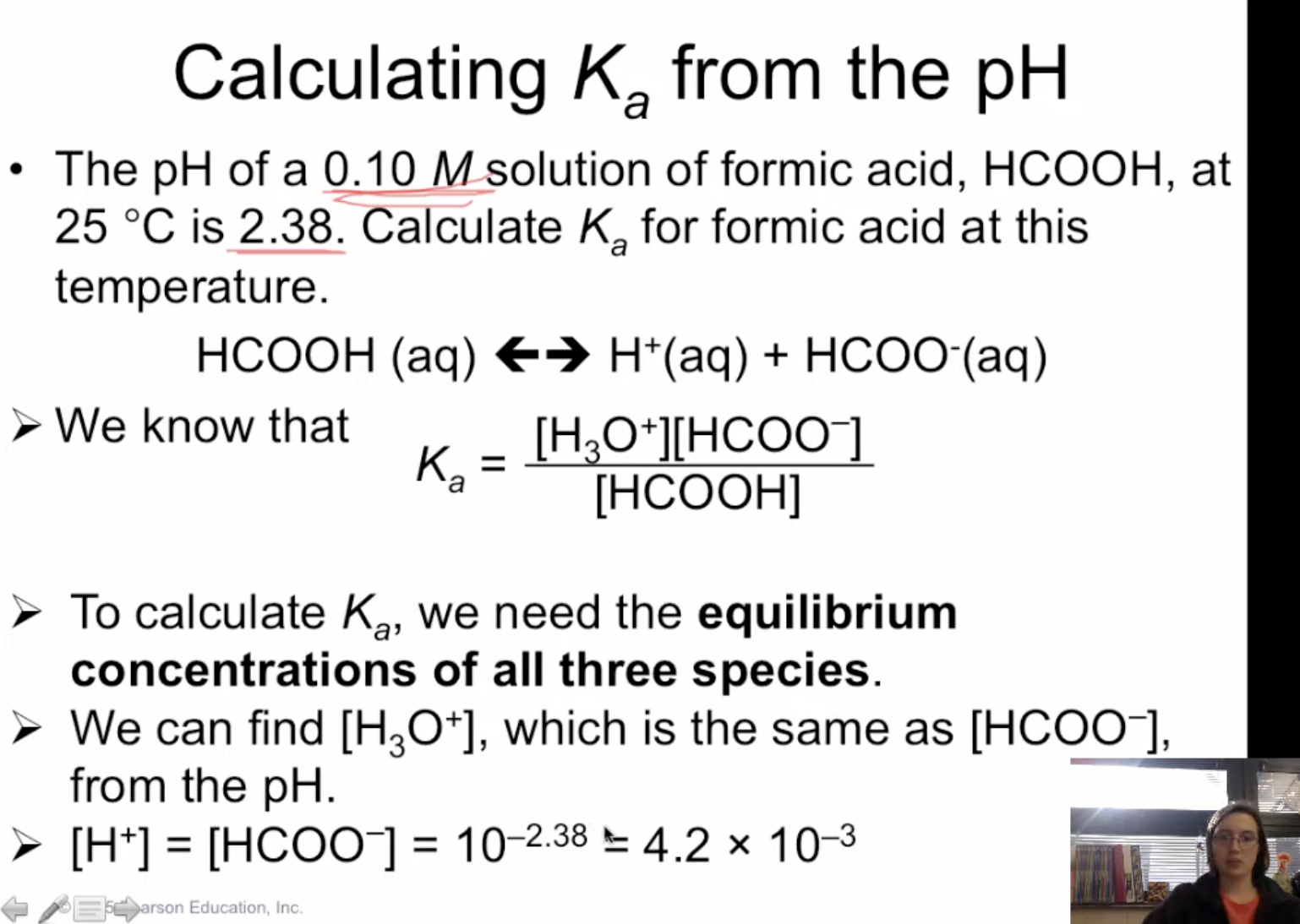 <p>Ka from pH exmaple</p>