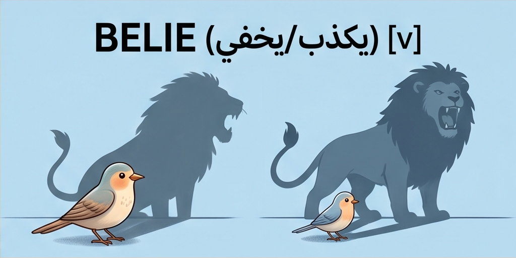 <p>1. (of an appearance) fail to give a true impression of (something).</p><p>2. fail to fulfill or justify (a claim or expectation).</p>
