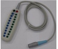 <p>An adapter enabling connection of standard pin-based catheters to the PIU catheter connection(s).</p>