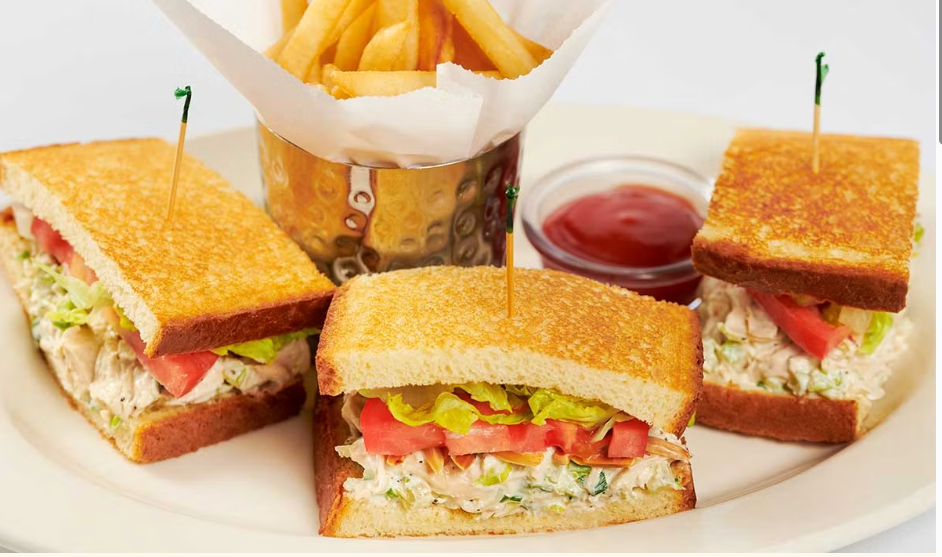 <p>Housemade with Roasted Almonds, Lettuce, Tomato and Mayonnaise. Served on Grilled Brioche Bread</p>