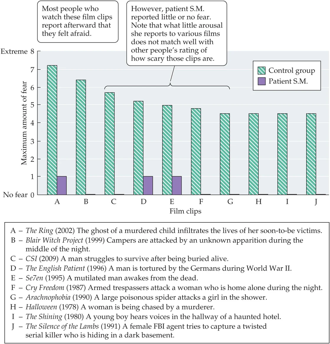 <p>“Woman with no fear”</p><p>Had no amygdala and reported little to no fear</p><p>Did not learn from fearful experiences</p><p>Stood closer to people when talking</p>