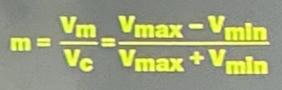 <ul><li><p>also called the Modulation Depth</p></li><li><p>Describes by how much the modulated variable of the carrier signal varies around its unmodulated level. </p></li><li><p>It is defined differently in each modulation scheme.</p></li></ul><p></p>
