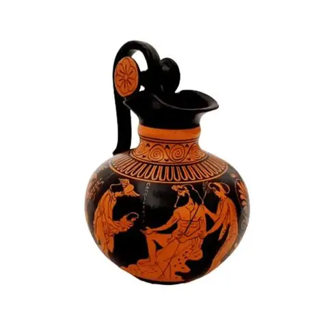 <p>used for pouring, trifold lip, handle for pouring</p>