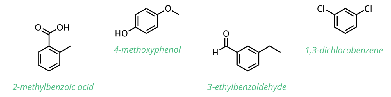 <ul><li><p>higher priority substituent determines the name of the parent chain and is placed on carbon 1</p><ul><li><p>the other substituents follow the usual nomenclature rules</p></li></ul></li></ul><p></p>