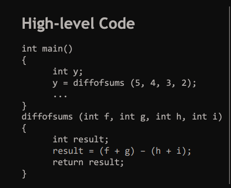 <p>Describe the arguments and return values of a function in ARM:</p><ul><li><p>how arguments are used</p></li><li><p>how return values are used</p></li><li><p>convert the c code into ARM code</p></li></ul><p></p>