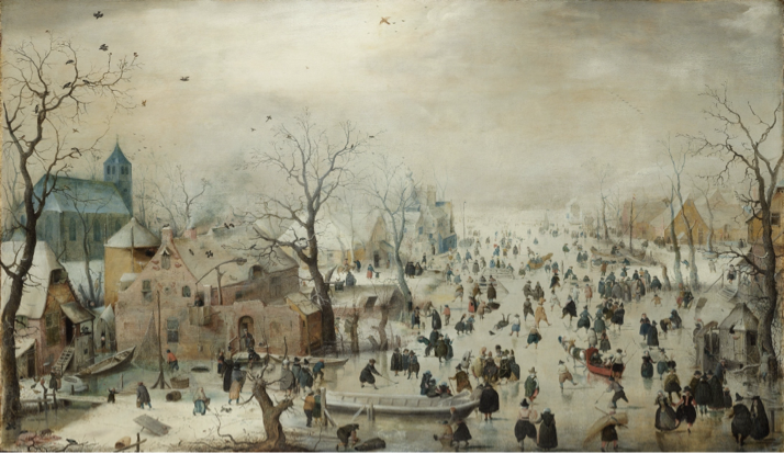 <p><span>Hendrick Avercamp, <em>Winter Landscape with Ice Skaters</em><strong>, </strong>c. 1608, 77.3 cm x 131.9 cm</span></p>