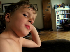 <p>at home</p>