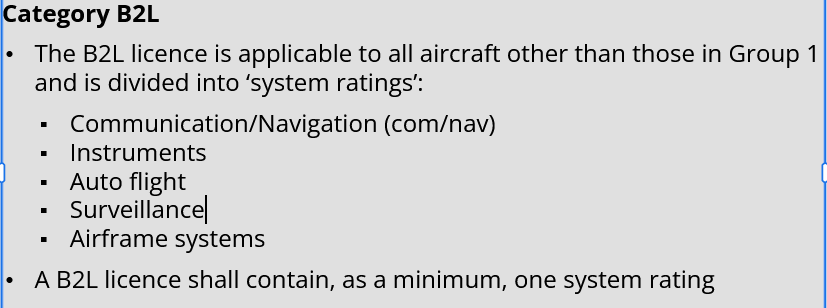 <p>Divided into <strong>“system ratings“</strong></p><p><strong>must have minimum of one system rating</strong></p>