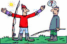 <p>an overstated comment; exaggeration</p>