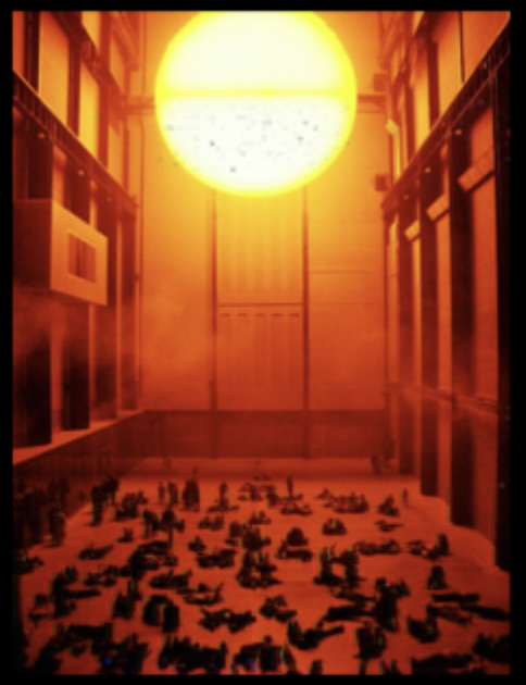 <p>Olafur Eliasson, The Weather Project, 2003. (compare and contrast)</p>