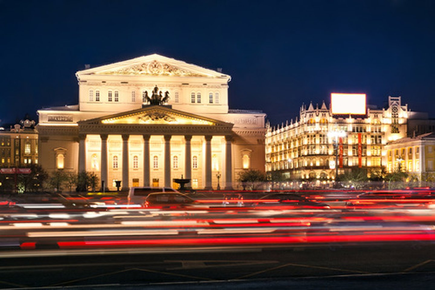 <p>TRANSLATION: Большой театр</p><p>DEFINITION: A historic theatre in Moscow, Russia, renowned for its ballet and opera performances.</p><p>EXAMPLE: My cousin's biggest dream is to dance on the stage of ................... . Cамая большая мечта моей двоюродной сестры — станцевать на сцене БОЛЬШОГО ТЕАТРА.</p>
