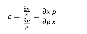 <p>the ratio of relative changes, (usually referred to in absolute terms)</p>