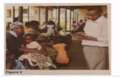 <p>The health worker in Figure 2 has explained to these mothers ways they can help lower the infant mortality in their community. Suggest two things he may have told them.</p>