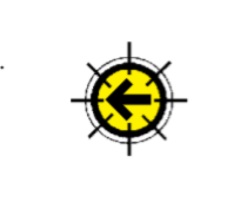 <p>Flashing yellow arrow </p>