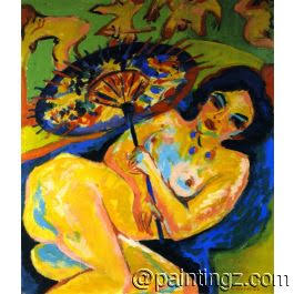 <p>Kirchner’s Girl Under a Japanese Umbrella</p>