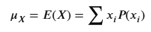 <p>the long-run average outcome over many repetitions, calculated as the weighted average of all possible values</p>