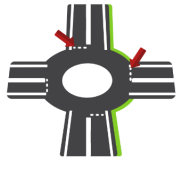 <p>Roundabout Holding Lines</p>
