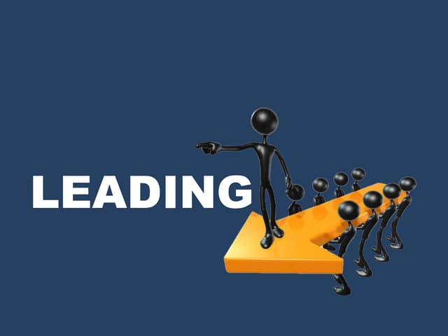<p>to lead </p>