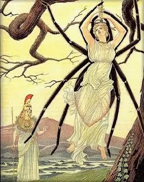 <p><span><span>Arachné était une jeune femme extrêmement douée pour le tissage. Elle était si talentueuse qu’elle affirmait être meilleure que la déesse Athéna (Minerve chez les Romains).</span></span></p><p></p><p><span><span>Athéna la défia alors à un concours de tissage. Arachné réalisa une tapisserie magnifique, si parfaite que la déesse ne put y trouver aucun défaut. Furieuse de son arrogance, Athéna détruisit son ouvrage.</span></span></p><p></p><p><span><span>Désespérée, Arachné tenta de se pendre. Athéna la sauva, mais la transforma en araignée afin qu’elle tisse pour l’éternité.</span></span></p>