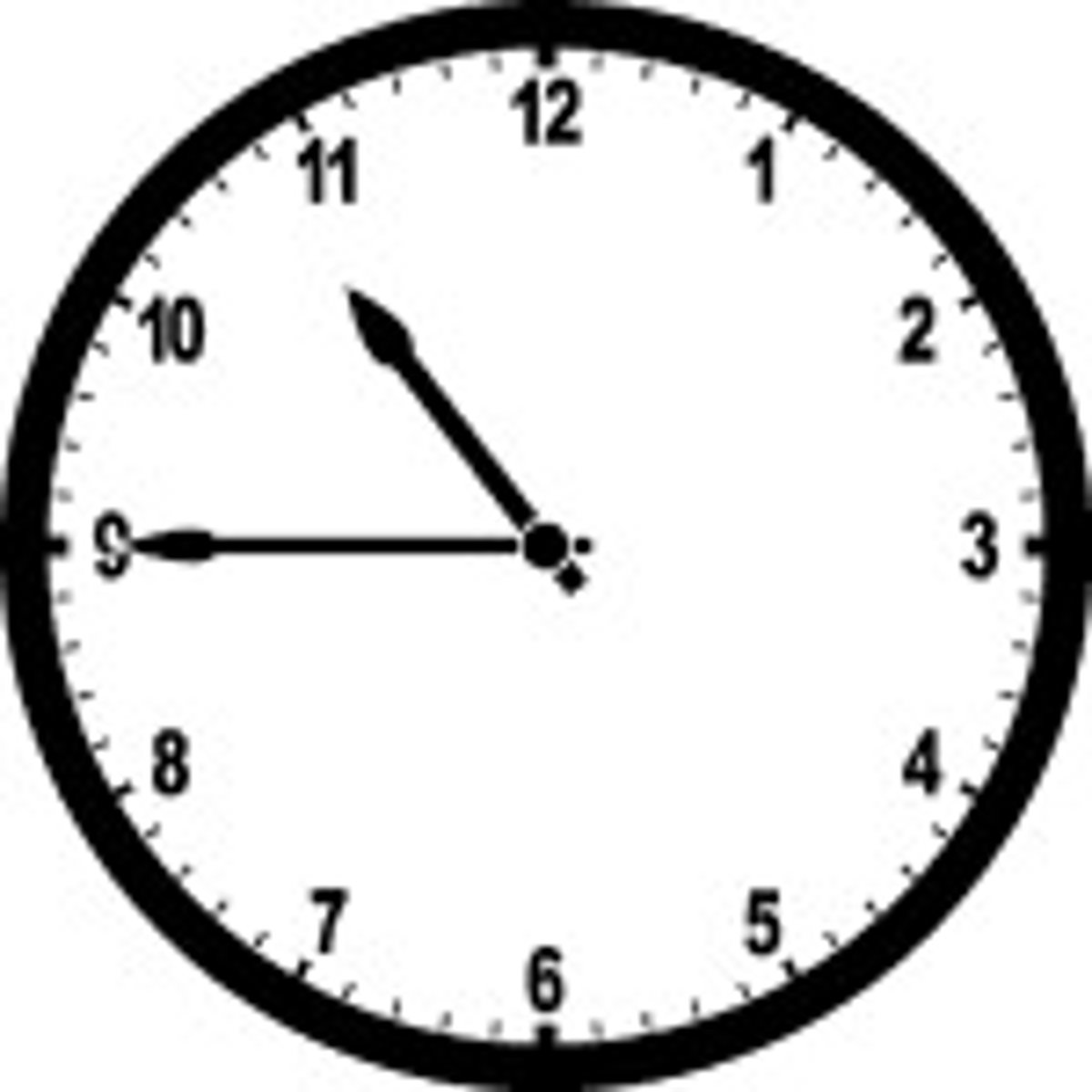 <p>It's quarter to eleven</p>