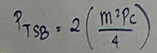 <p>P = m²Pc/2</p>