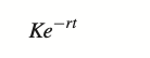 <p>PDV = Ke^-rt</p>