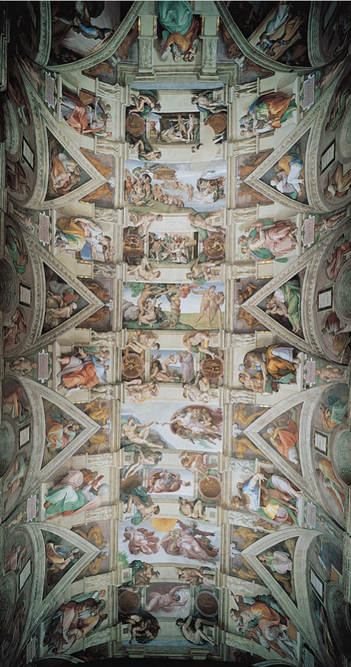 <p>ceiling of the Sistine Chapel</p>