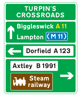 <p>When is this sign shown?</p>